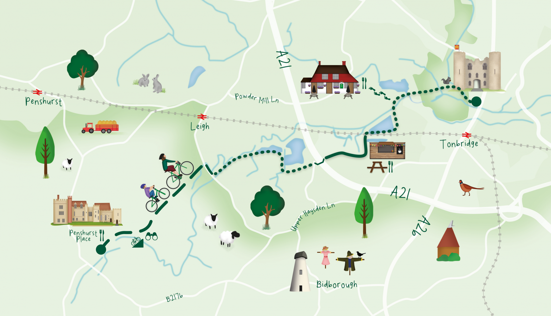 Overview map of Tudor Trail